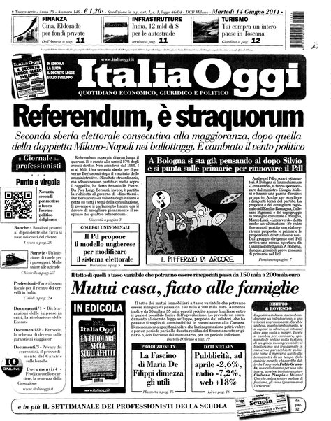 Italia oggi : quotidiano di economia finanza e politica